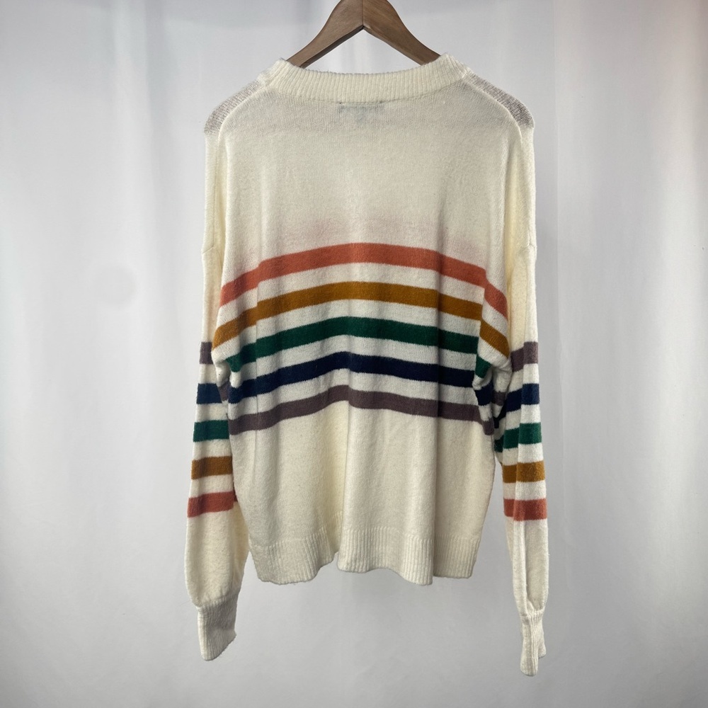 Lulus Heart to‎ Heart Striped Sweater in Ivory Multi Size Small - Picture 7 of 10
